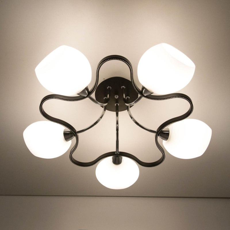 Люстра Citilux CL131152 диаметр 59см  венге/хром