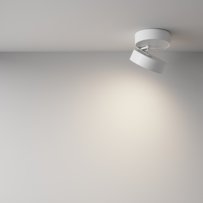 Накладной светильник 12*12*8,2 см, LED, 18W, 4000К, Maytoni Technical ONDA C024CL-18W4K-W-1 белый