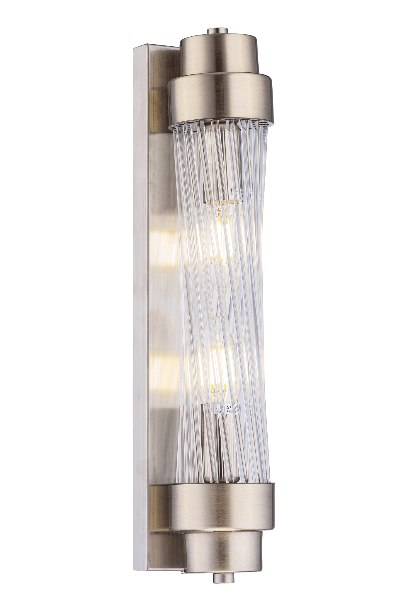 Бра 100*80*420, 2*E14, 40W NewRgy Cristallo W9218R/2 SN+CL, SN