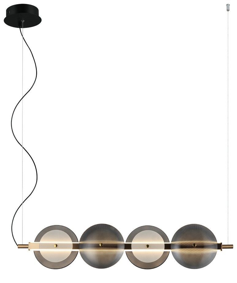 Подвесной светильник 71 см, 18W, 3000K, Velante 220-043-04, черный