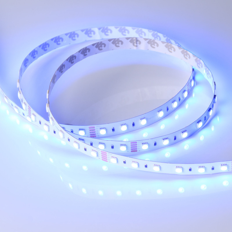 Лента RT-B60-12mm 24V RGBW-Day-4-in-1 (19.2 W/m, IP20, 5060, 5m) (Arlight, Открытый) 019151(2). Цена указана за 5 метров. Продается кратно 5 метрам.
