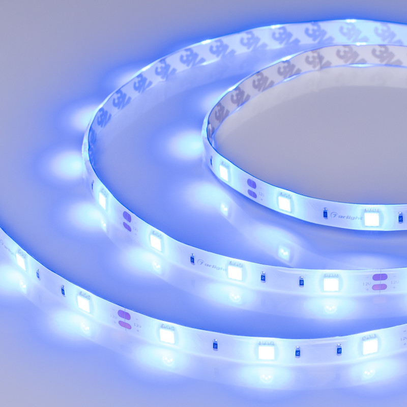 Лента RTW 2-5000SE 12V Blue (5060, 150 LED, LUX) (Arlight, 7.2 Вт/м, IP65) 015135(1). Цена указана за 5 метров. Продается кратно 5 метрам.