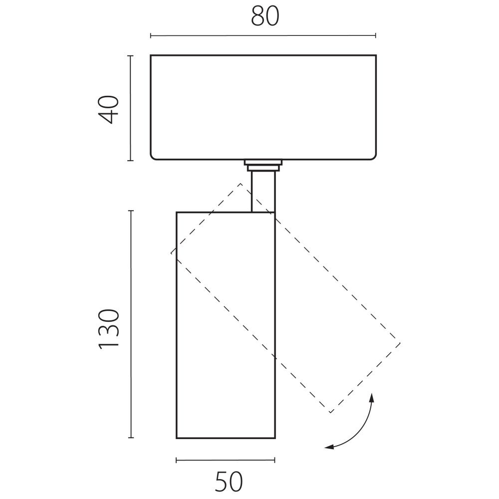Светильник накладной c адаптером *5*13 см, *12W, 2700-4200-6000K, Lightstar Canno Pro C4126SO, Белый