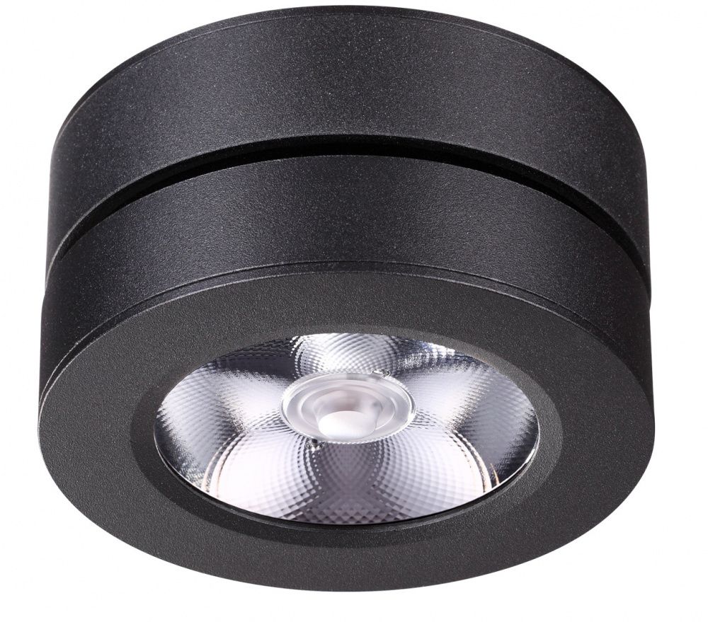 Светильник 10*10 см, LED 12W, 3000K Novotech Groda 357985 черный