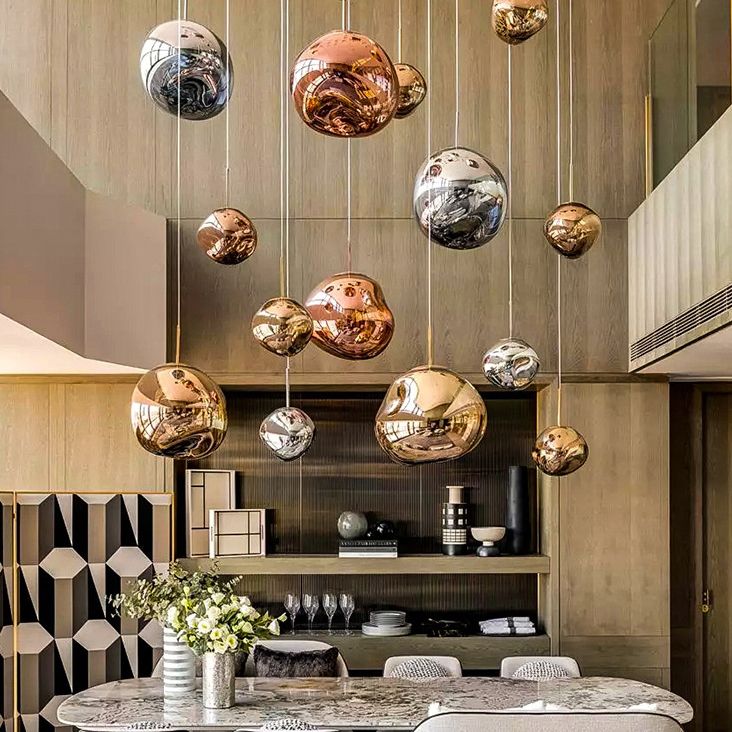 Подвесной светильник Tom Dixon Melt Pendant Silver D50 50*50* см, 1*E14*40W, ImperiumLoft 40.2599, Серебристый