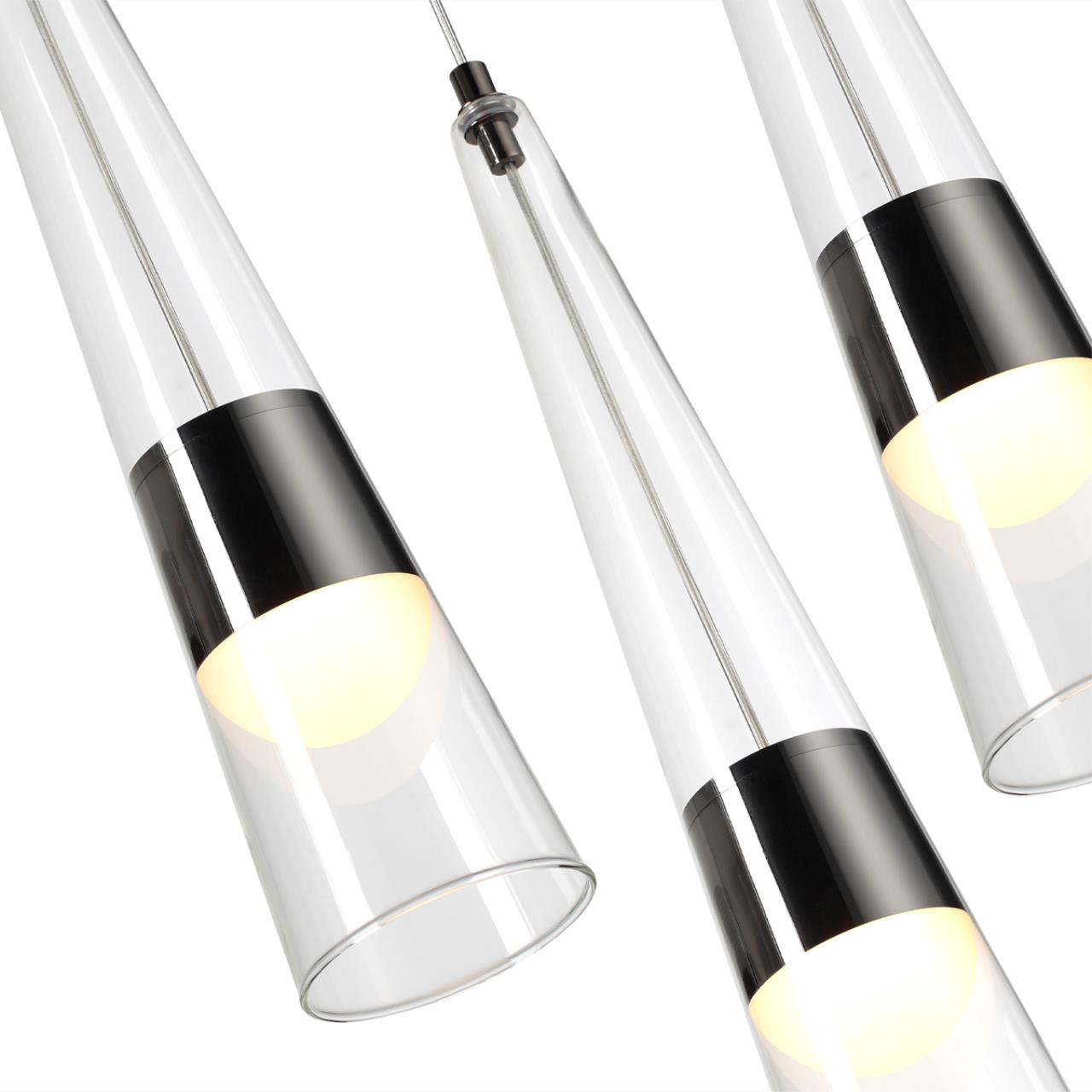 Люстра 67*15*150 см,  LED*W, 3000 К, Odeon Light Lump, темный хром 5044/42L