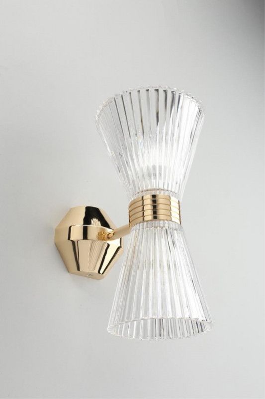 Бра 18*14*27 см, 2*E14, 40W, Aployt Elinor APL.801.01.02, золотой