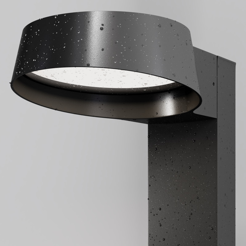 Садово-парковый светильник 23,8*16,2*65 см, LED, 12W, 3000К, Maytoni SHARE O443FL-L12GF3K серый