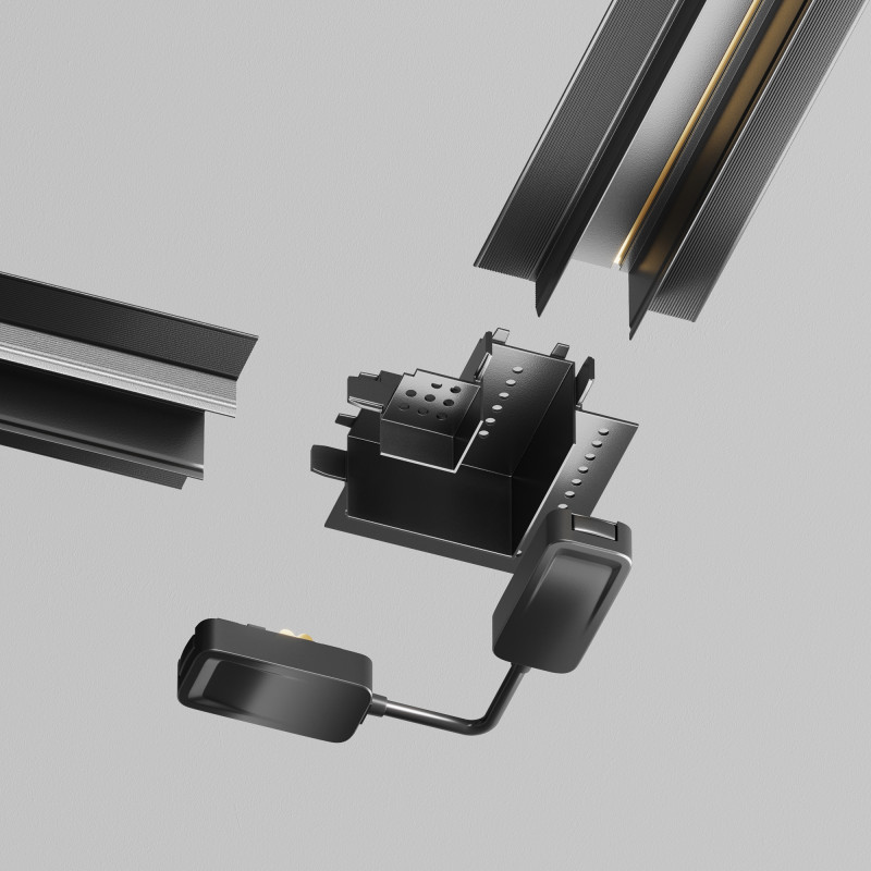 Комплектующие для встраиваемой трековой системы Maytoni Technical Magnetic track system Radity TRA084CL-12B черный