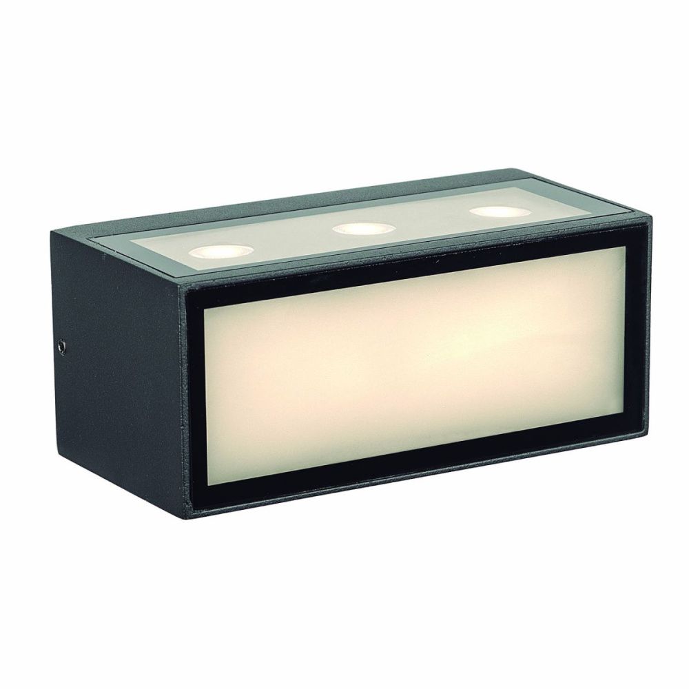 Уличный настенный светильник 15 см, 10W, 3000K, Mantra Cancun 9096, темно-серый