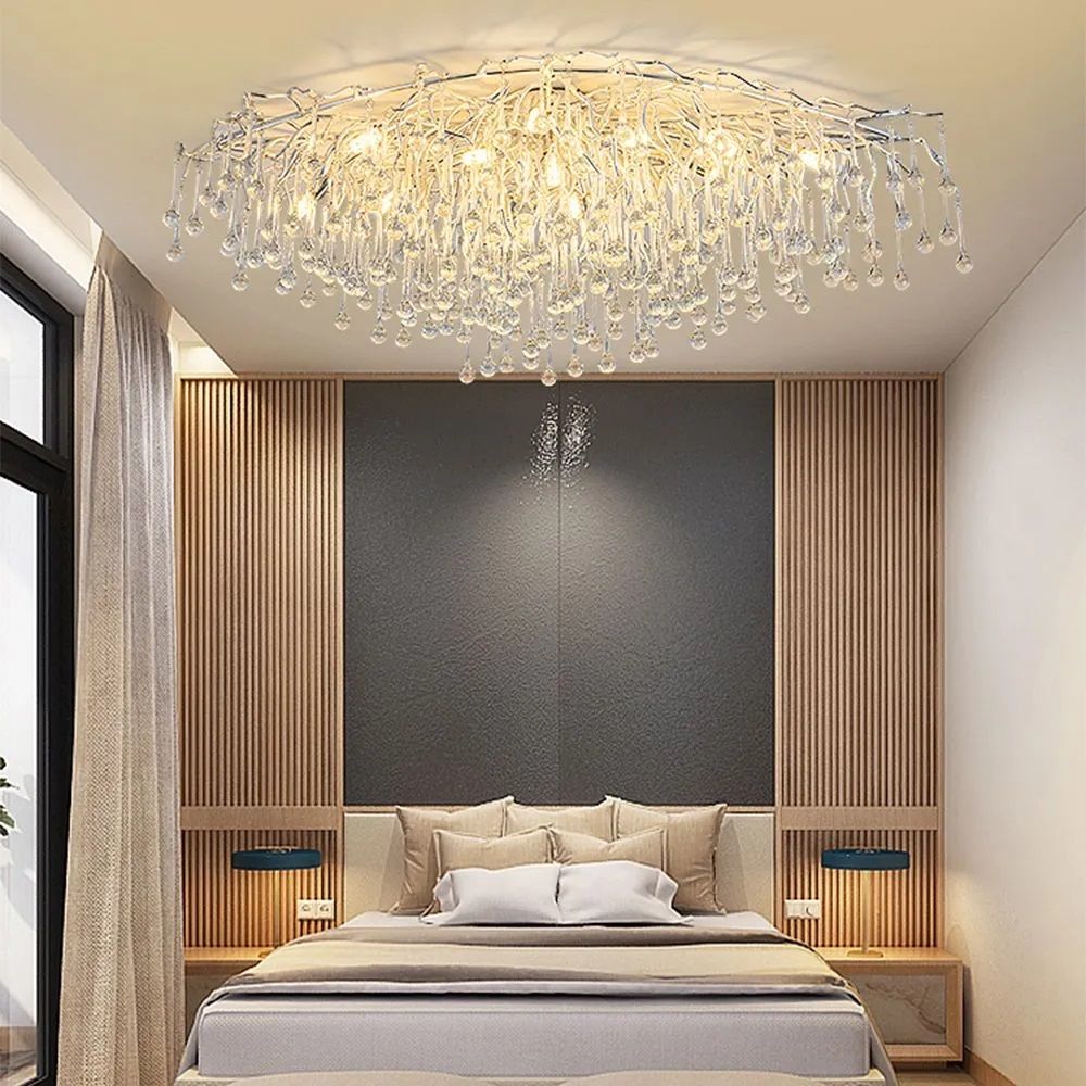 Светильник ElegantLight DZN-8261 СЕРЕБРО D1600*750/H500/20/E14/10W RAIN 22-10