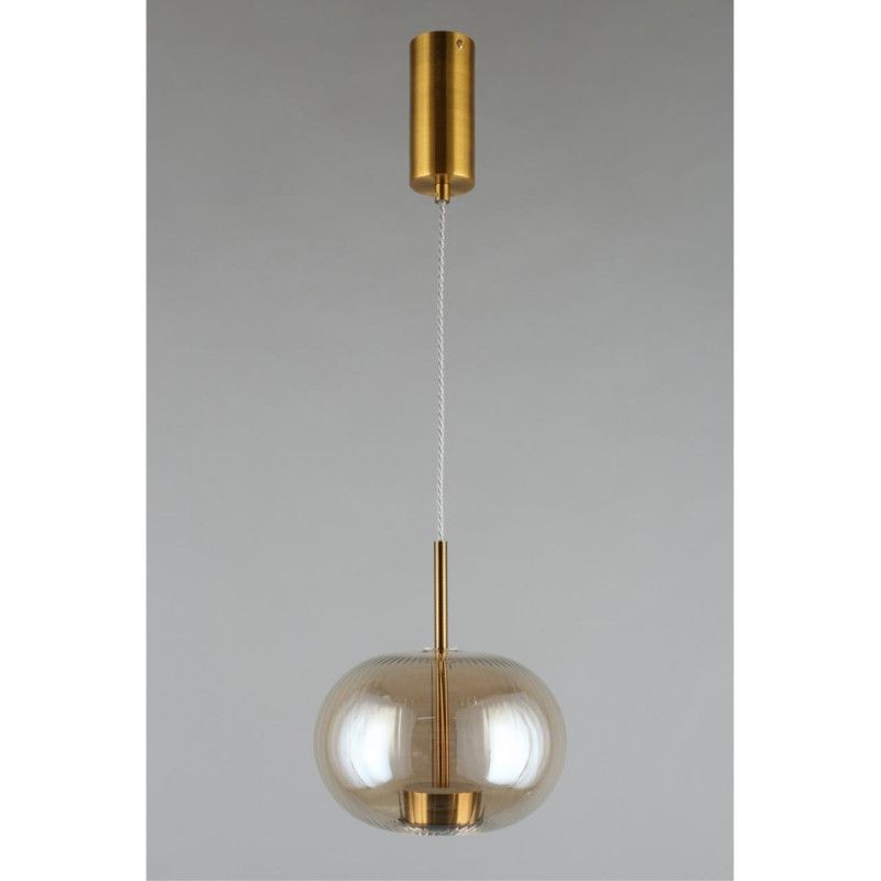 Подвесной светильник 22*50-145 см, 1*LED, 12W, 3000K, Aployt Ambr APL.057.06.12, латунный
