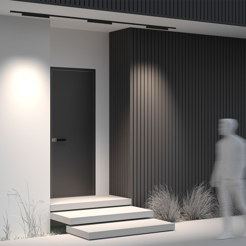 Уличный трековый светильник 33 см, 18W, 3000K, Maytoni Points O-TR02-2-S-18WB3K, черный