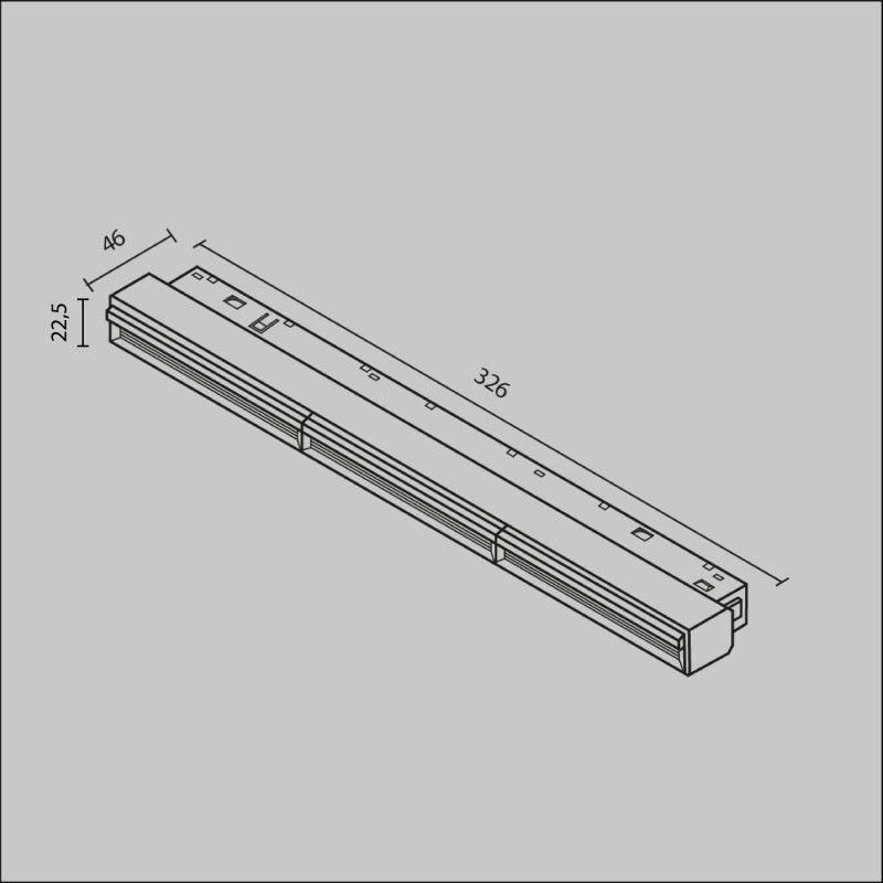 Светильник на шине 32,6*2,2*4,6 см, LED, 18W, 3000К, Maytoni Technical Parete TR106-2-18W3K-W белый