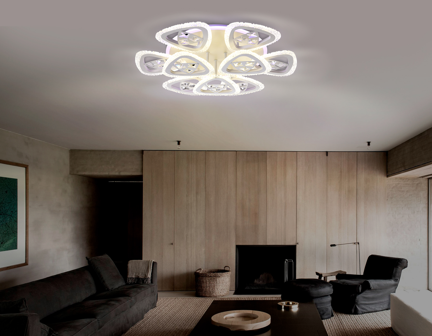 Светильник 60*60*13 см,  105W, 3000К, белый Ambrella Acrylica Ice FA2921