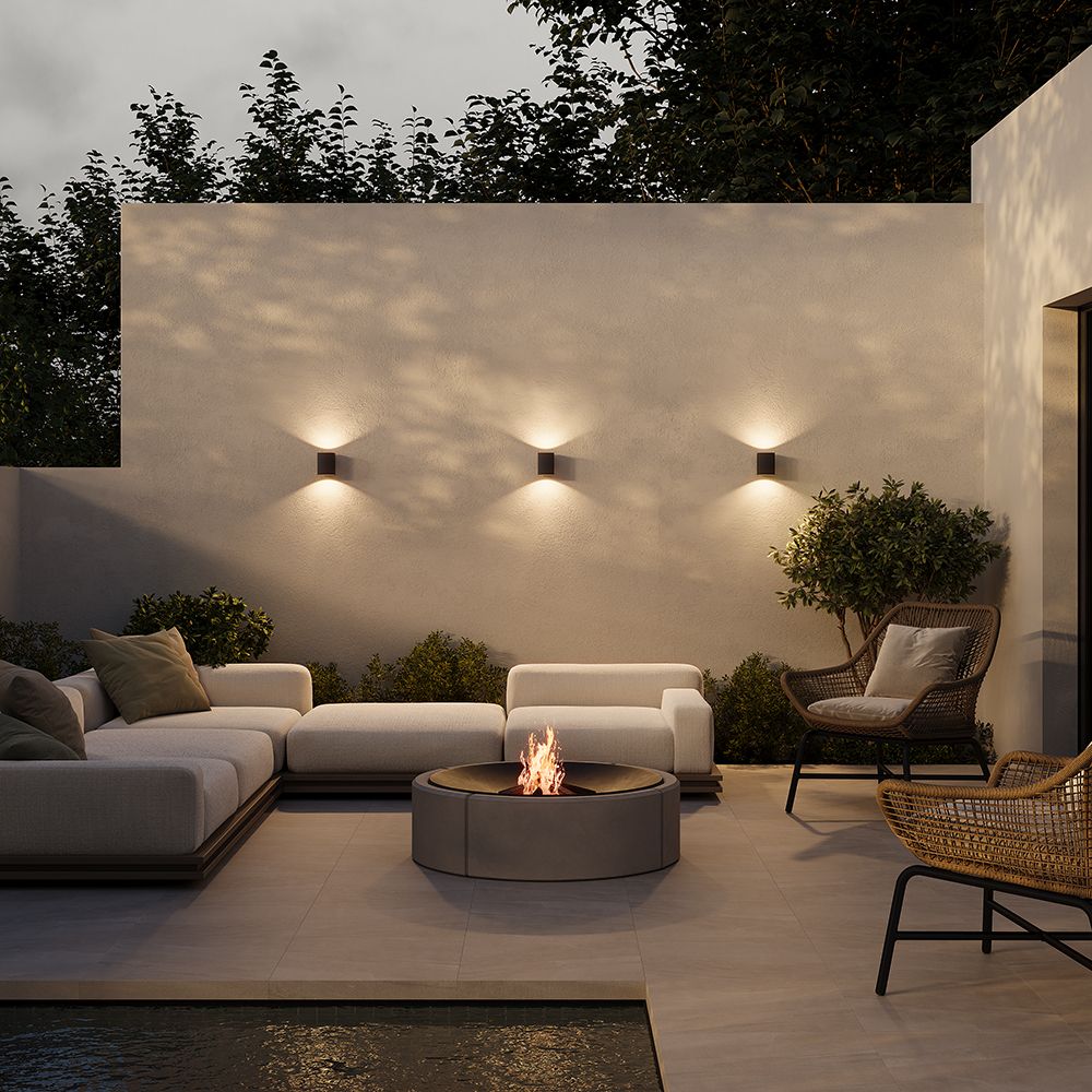 Уличный настенный светильник 8*12*-11 см, *LED*5W, 3000K, Maytoni Outdoor Block O507WL-L5B3K, Черный