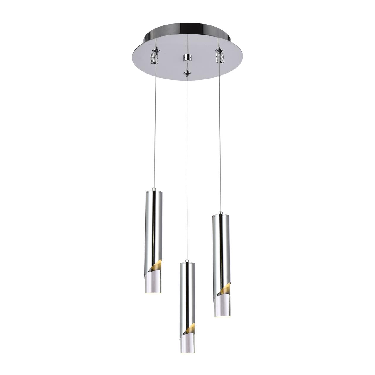 Подвесной светильник 20*20*100 см, LED 15W, 4000K, Хром MODELUX ML.3317.3