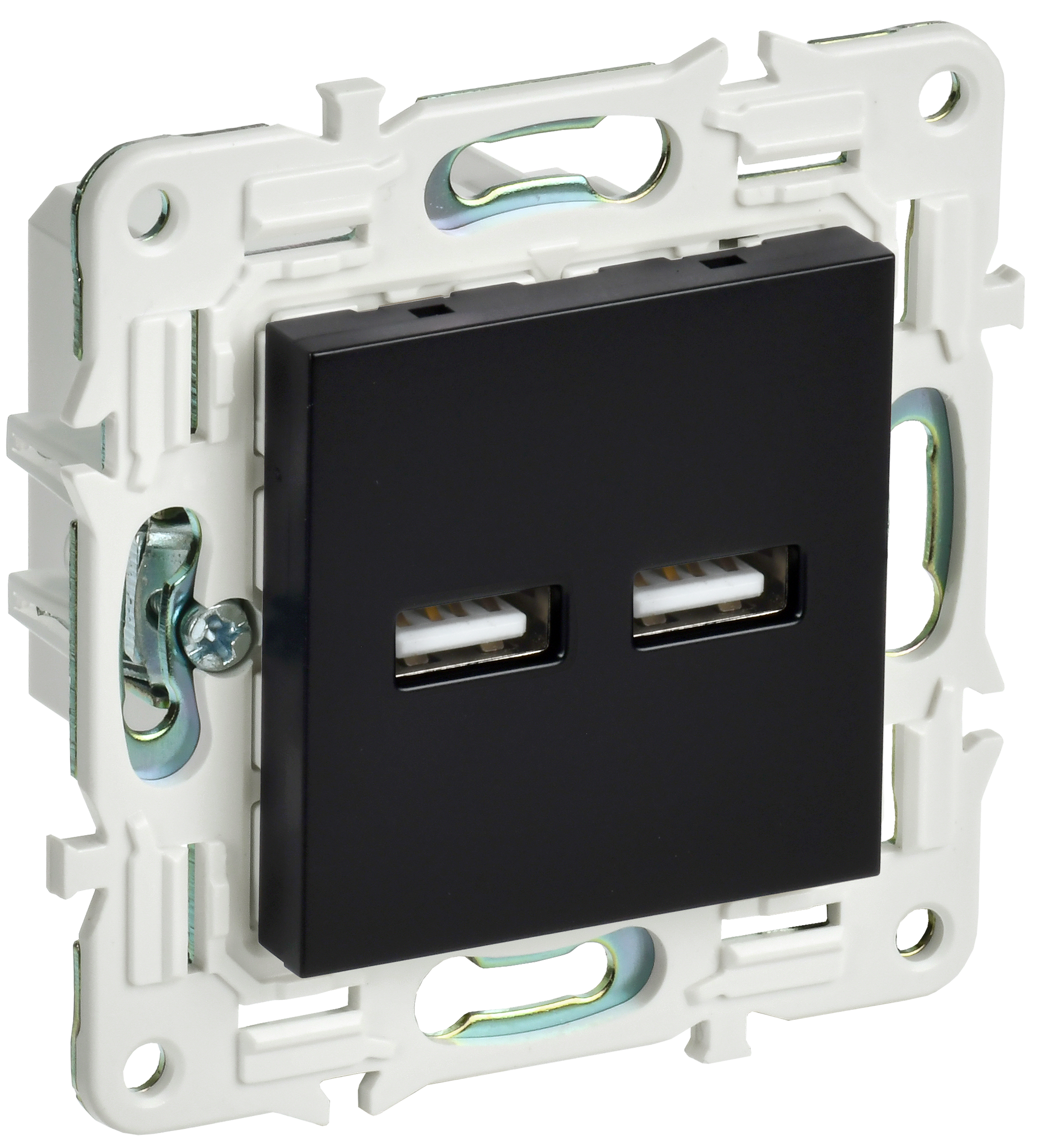 SKANDY Розетка USB A+A 3,1А SK-R15Bl черн. IEK, SK-U21-D31-K02