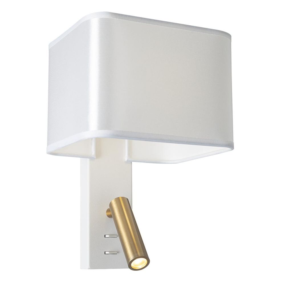 Бра 28 см, Citilux Dekart CL704480, белый-бронза
