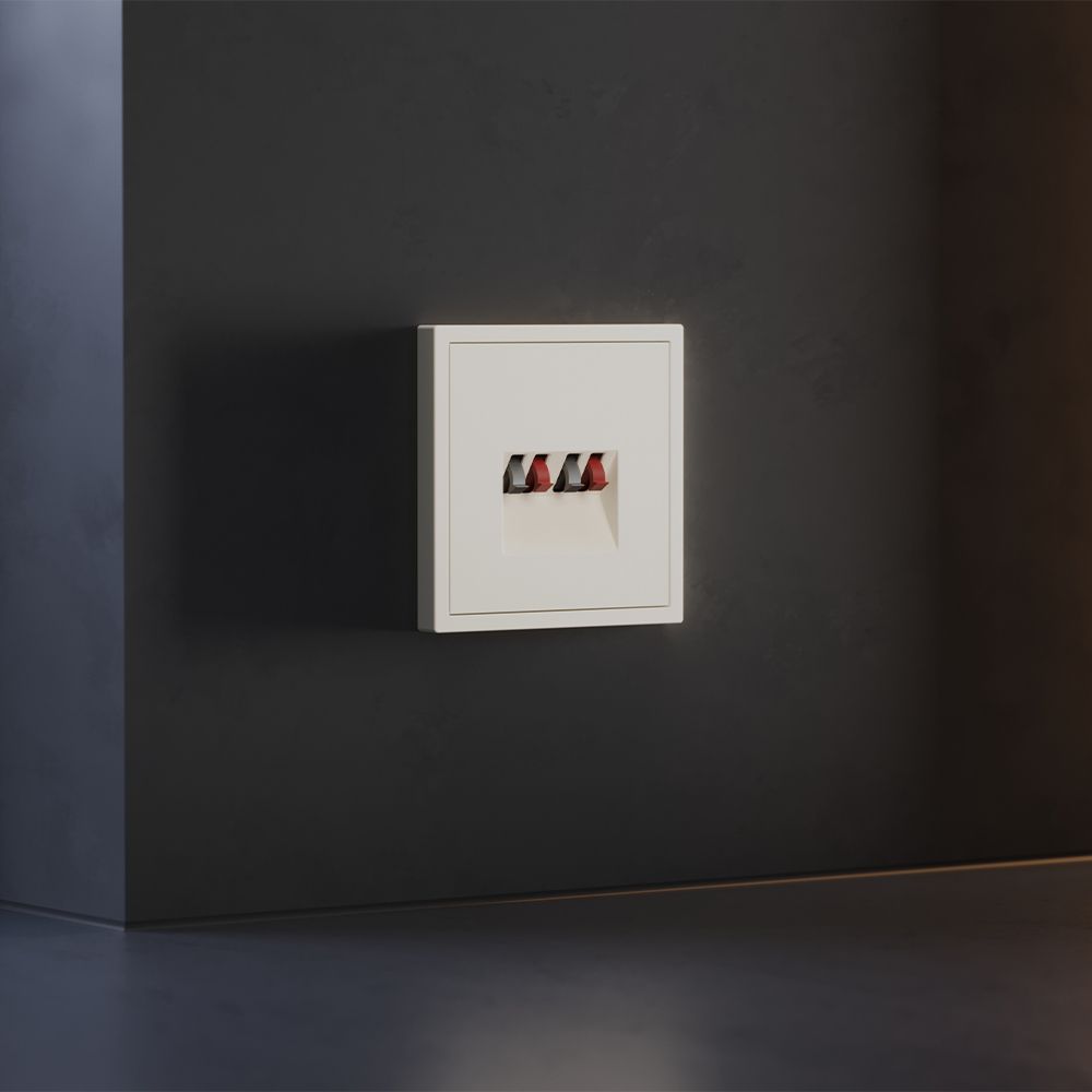 Накладка для розетки акустической 4-местной , S70, хлопок Voltum VLS001513