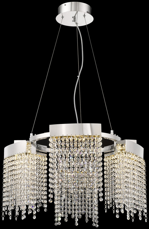 Подвесная люстра 60*60*86 см, 6*LED, 60W, Wertmark  WE463.06.103 хром