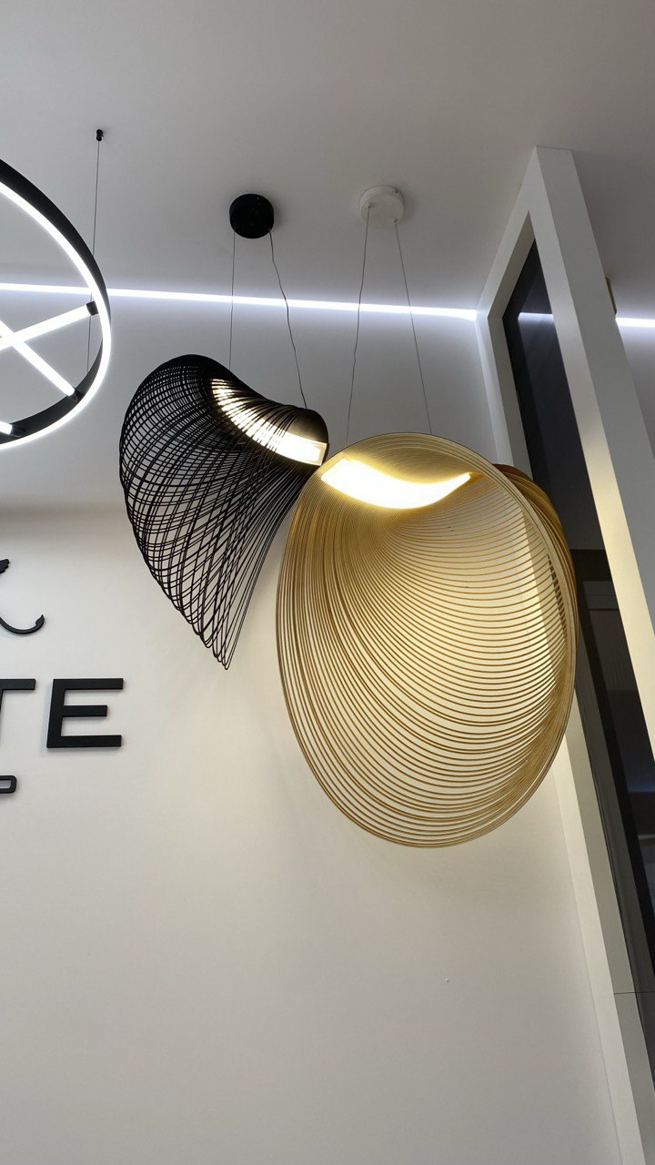 Светильник подвесной 60*200 см, LED 24W, 3000K, 8 м2 Wertmark Marta WE528.02.713, натуральный