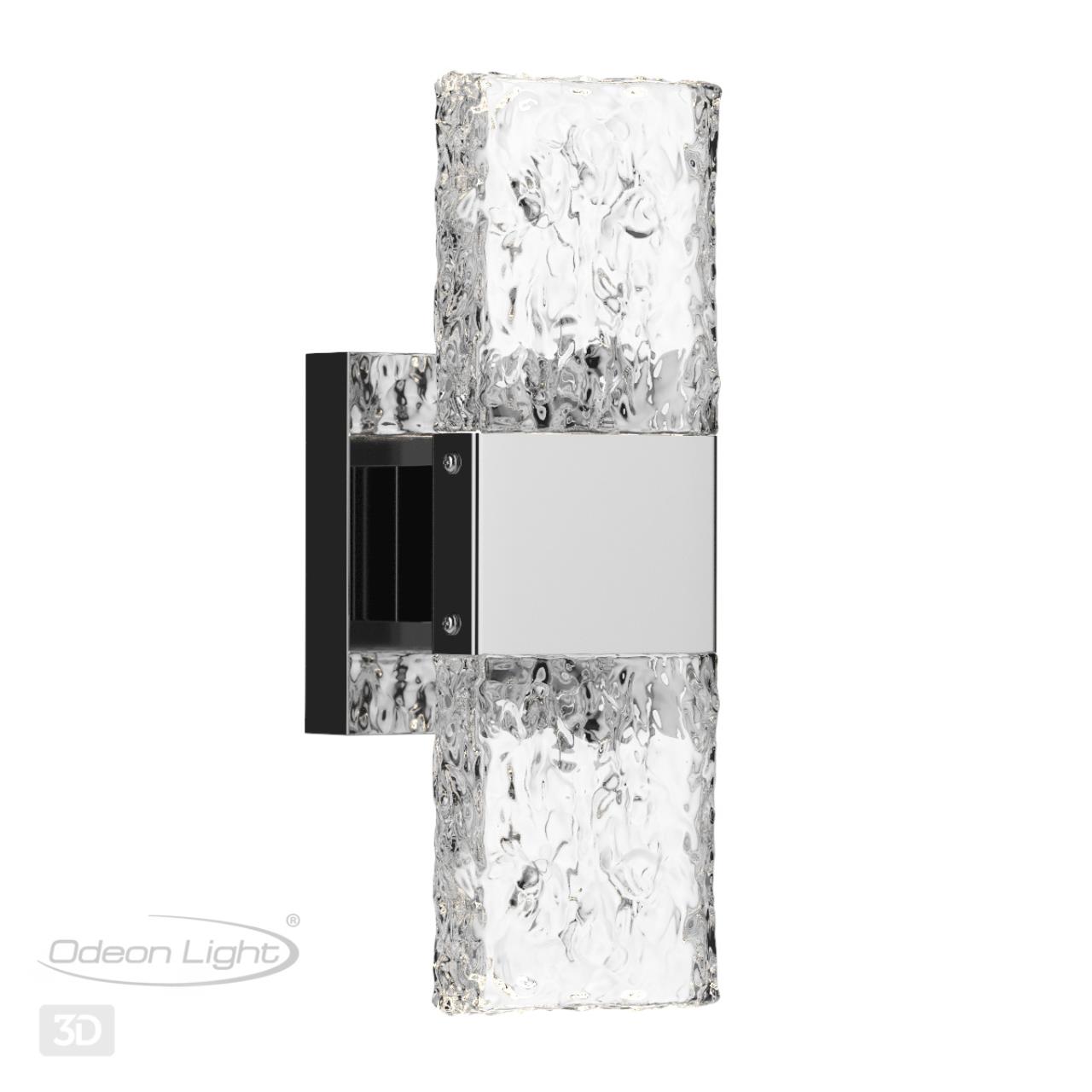 Светодиодный светильник 30 см, 10W, 3000K, Odeon Light RICCI 4365/5WL, полированный хром