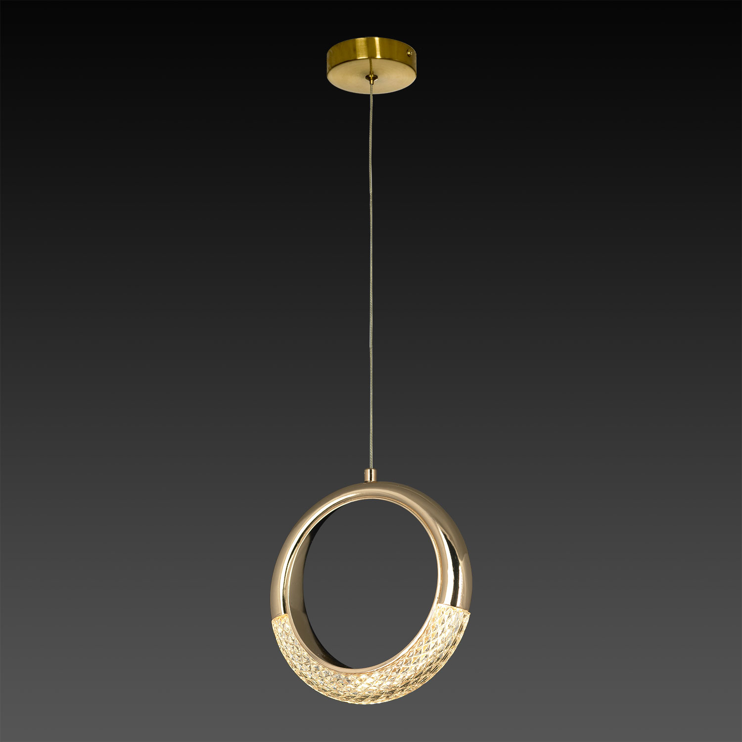 Подвесной светильник Lussole LSP-8476, 20*25 см, блестящее золото