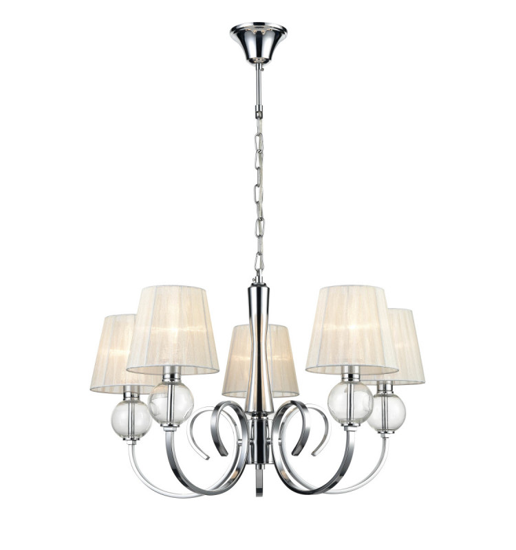 Подвесная люстра  66*89 см, 5*E14 хром Vele Luce Percy VL1971L05