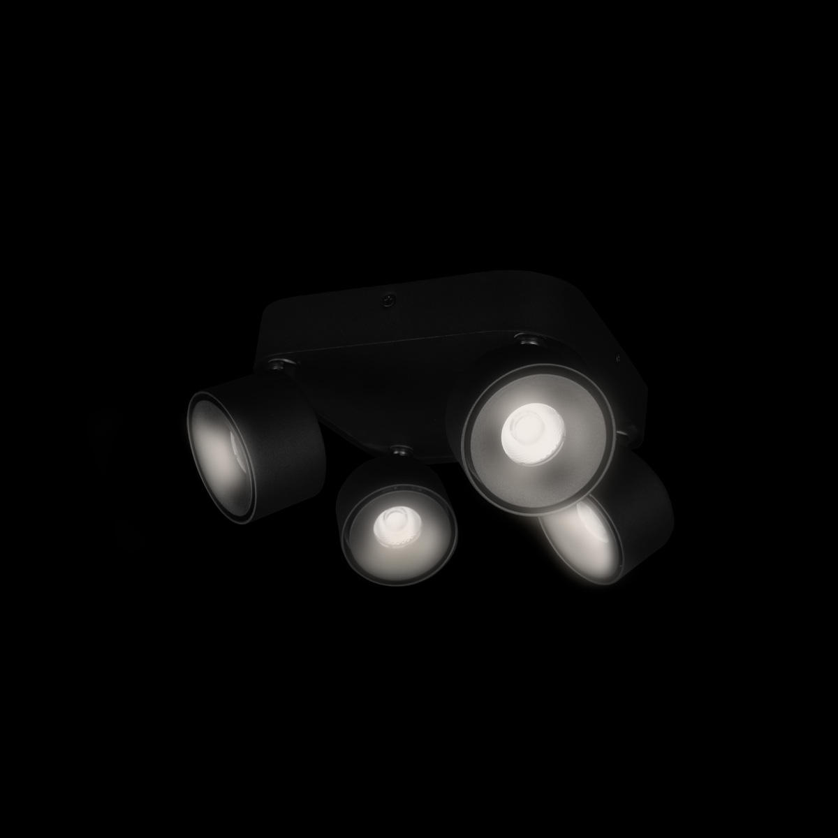 Накладной светильник 19*19*9 см, 4*LED*12W 4000K LOFT IT Case 10326 Black черный
