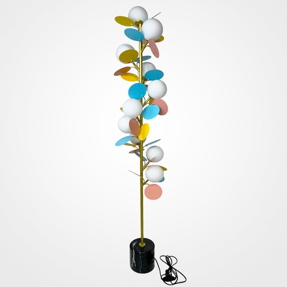 Торшер Light of MATISSE FL 10 Multicolored 27*27*150 см, 10*G9*20W, ImperiumLoft MATISSE-FL01, Латунь, Разноцветный