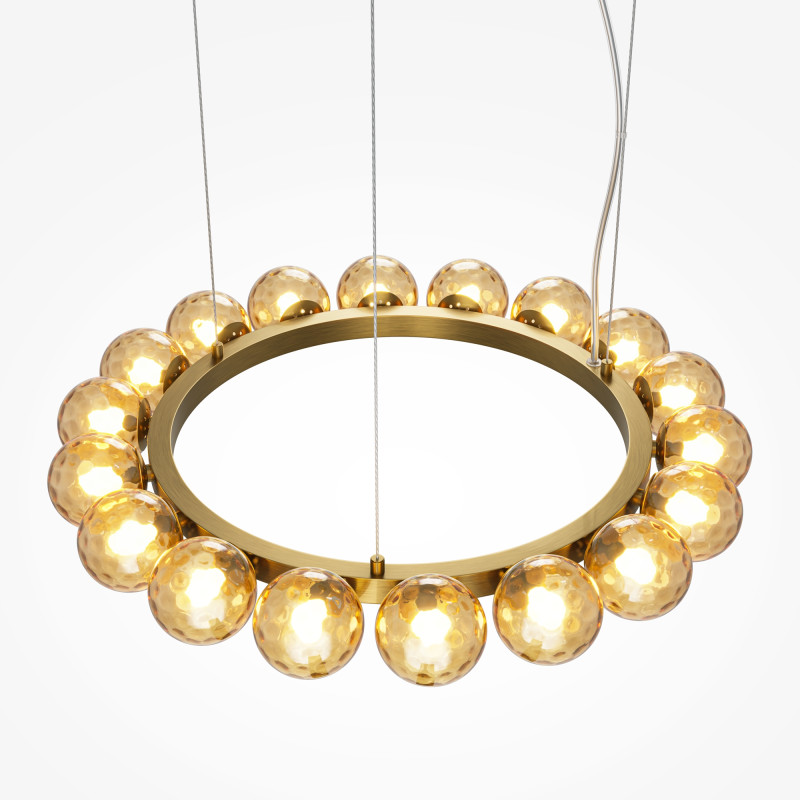 Подвесной светильник 60*60*310 см, LED, 32W, 3000К, Maytoni Ambre MOD331PL-L32BS3K латунный