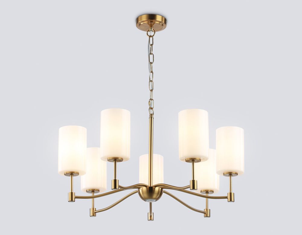 Подвесная люстра **32,5-95 см, 7*E14*40W, K, Ambrella Light High Light LH56053, латунь