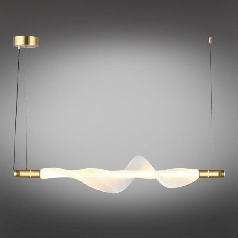 Подвесной светильник 100*20*60-200 см, 1*LED, 12W, 3000K, Aployt Adilin APL.647.03.12, латунный
