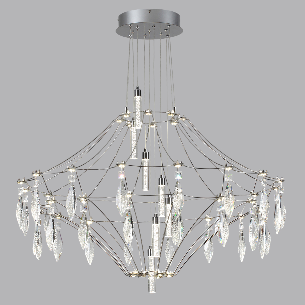 Потолочный светильник 103*LED*51W, 4000К, 4590lm Odeon Light Flamenco 6699/51CL, хром
