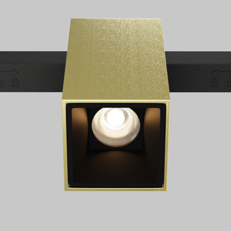 Светильник на шине 19,3*5,3*10,4 см, LED, 7W, 3000К, Maytoni Technical ALFA TR121-2-7W3K-BS латунный