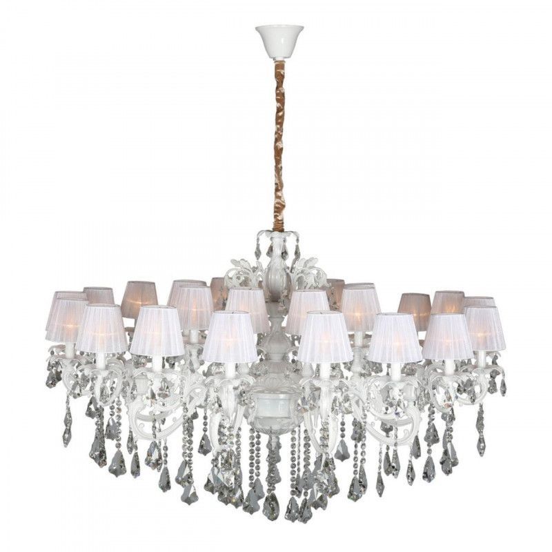 Подвесная люстра 140*95-150 см, 27*E14, 40W, Omnilux Omnilux 308 OML-30807-27, белый