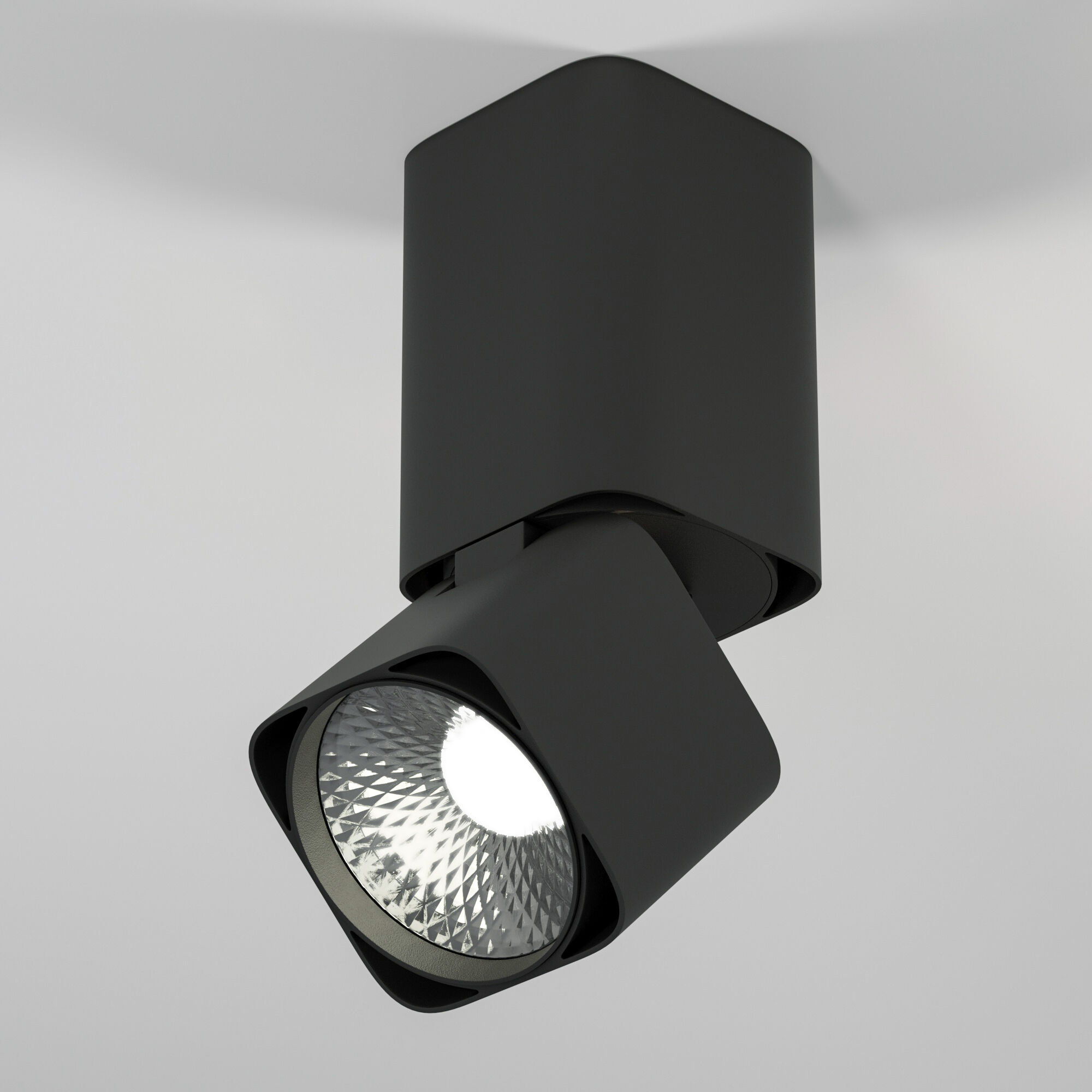 Точечный светильник LED 10W, 4000 К, 13,7*5,5*5,5 см, черный, Elektrostandard Cubus 25043/LED