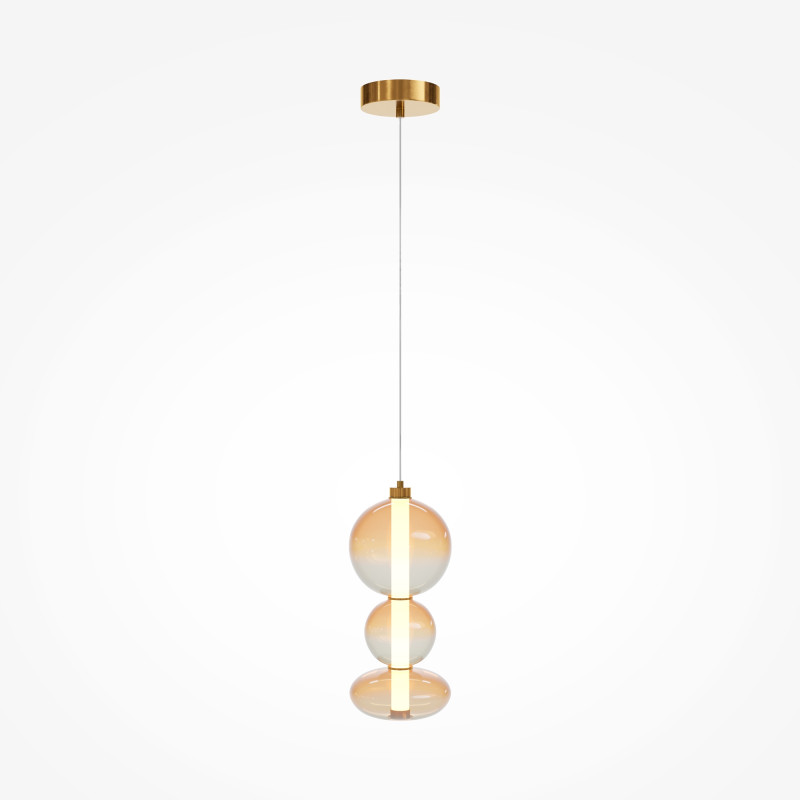 Подвесной светильник 20*20*371 см, LED, 24W, 3000К, Maytoni Futuro MOD307PL-L24BS3K латунный