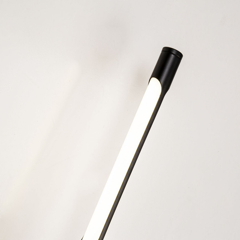 Бра Favourite Wand 4098-1W, D70*W100*H380, каркас матового черного цвета с декоративным узорным элементом, белый акриловый рассеиватель