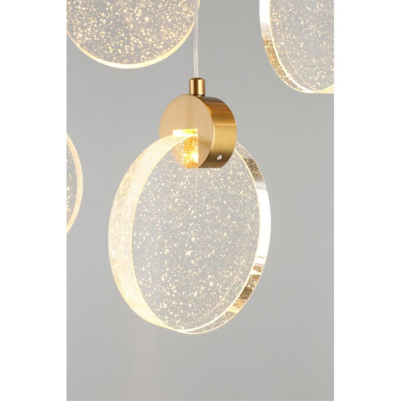 Каскадная люстра 50*60-200 см, 1*LED, 45W, 3000K, Aployt Frederik APL.054.06.45, латунный