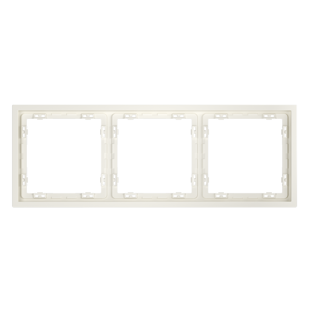 Рамка пластиковая S70 на 3 пост, хлопок Voltum VLS100313