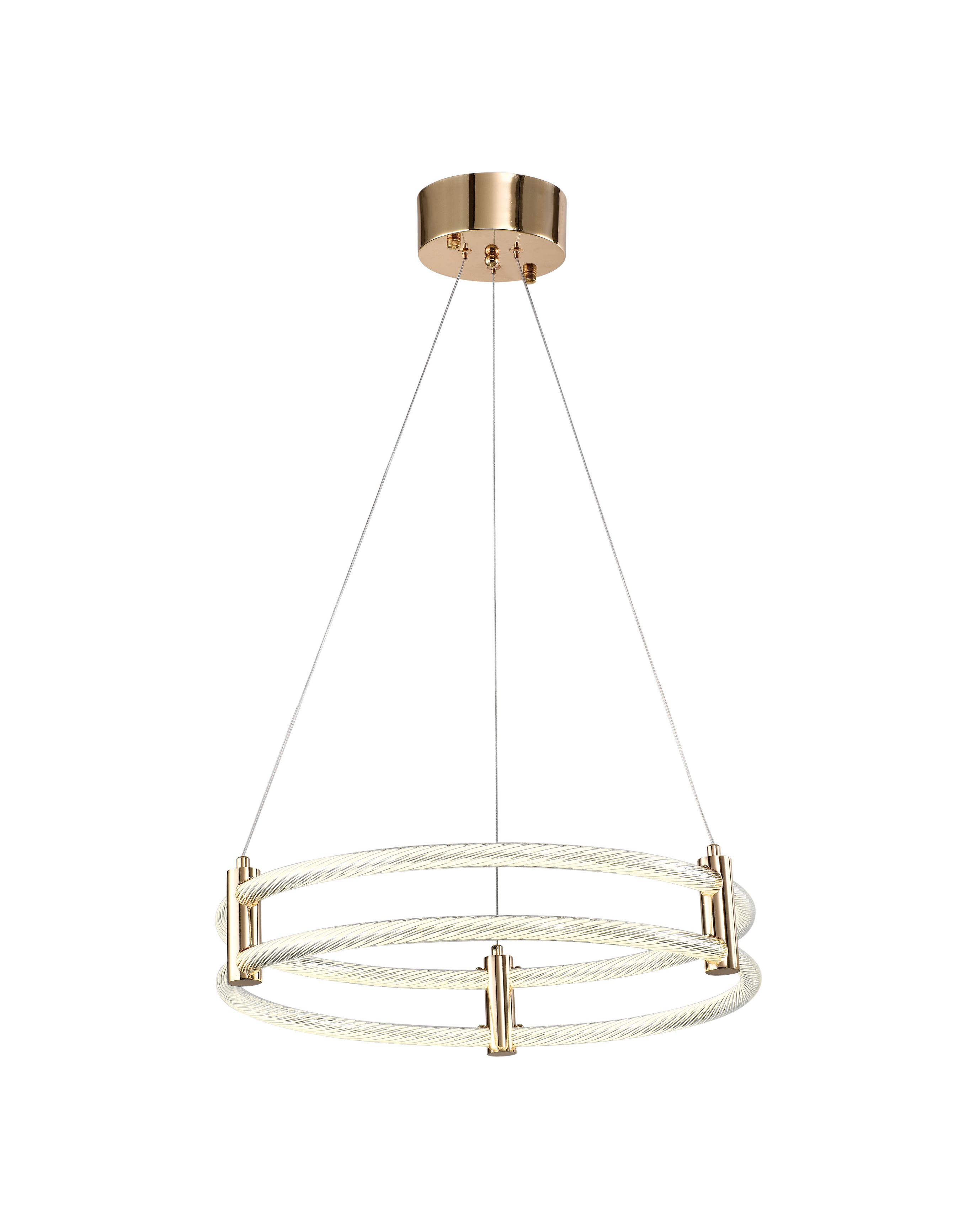 Светильник подвесной 50 см, LED 96W 4000K золото Zortes Ringer ZRS.57792.96