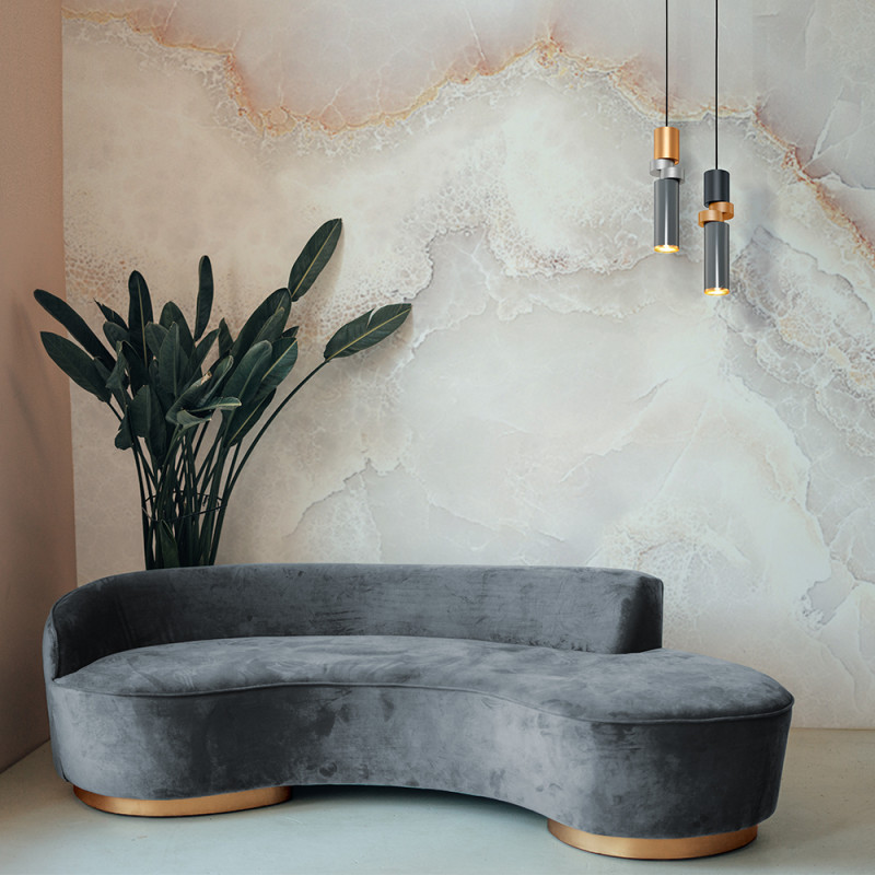 Светильник 10 см, Maytoni Palette MOD303PL-01CFL2, золото-черный-серый