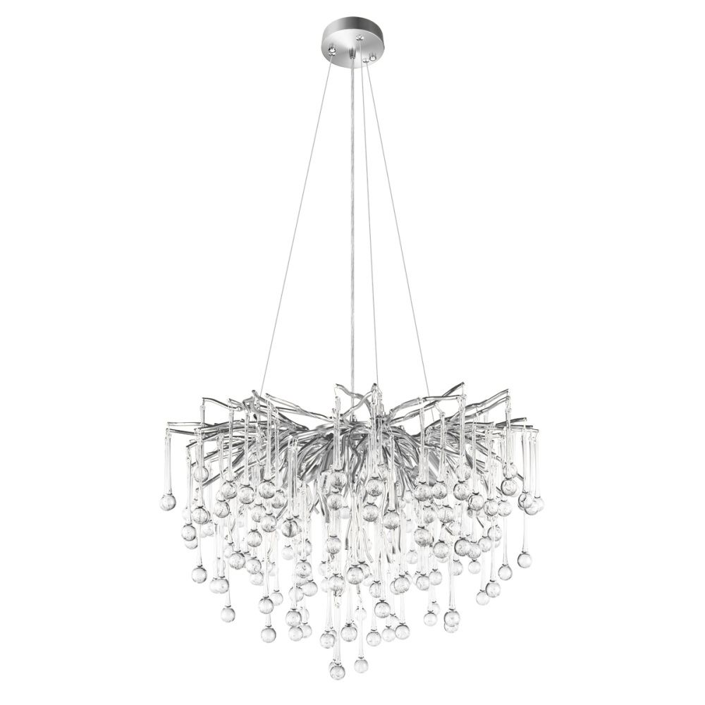 Люстра *60*45 см, 10*G9*5W, Loft It Drops 10376/600, Серебро