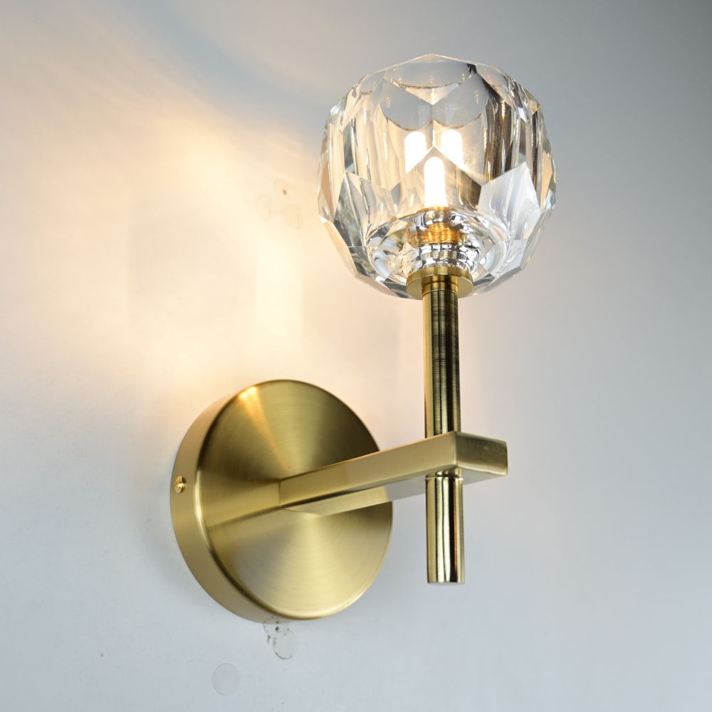 Бра Boule de Cristal Single Sconce Brass 22*11*22 см, 1*G9*40W, ImperiumLoft 44.234, Латунь