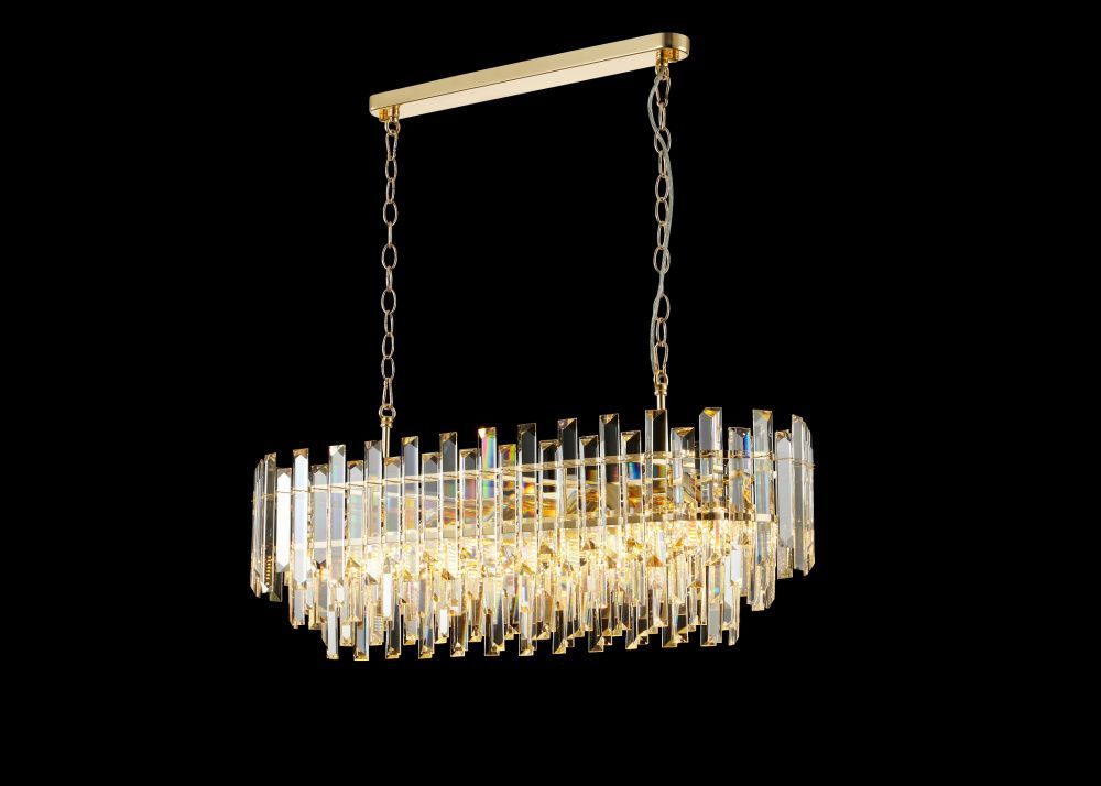 Люстра L900 x W300 x H290 (530), мм, 10*40W (400W), H GOLD (Золото) NewRgy DM50-L900*W300*H290(530) H GOLD