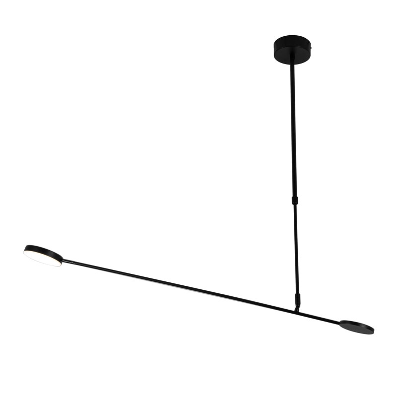 Люстра на штанге 111*12*110 см, 7W, Favourite Vorago 4572-1C матовый черный, белый акрил