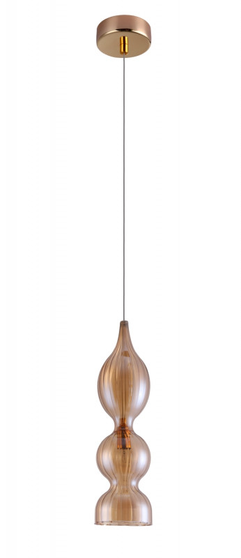 Светильник подвесной 13 см, Crystal Lux IRIS SP1 B AMBER Золотой