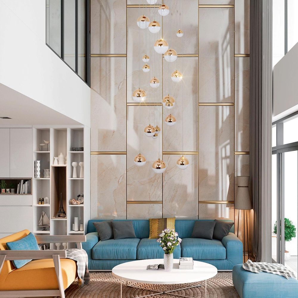 Подвесная люстра 65*65*250 см, LED 240W, 4000K, Золото MODELUX ML.88938.25 GD